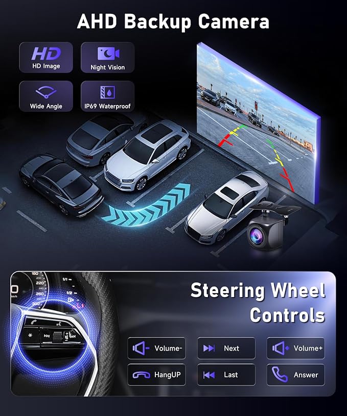 4G+64G Car Radio Stereo for Chevy Silverado GMC Sierra Yukon 2007-2013, 7inch IPS Touch Screen/Android 15/Wireless CarPlay/Android Auto/DSP/GPS/WiFi/5.0Bluetooth/SWC/AHD Backup Camera