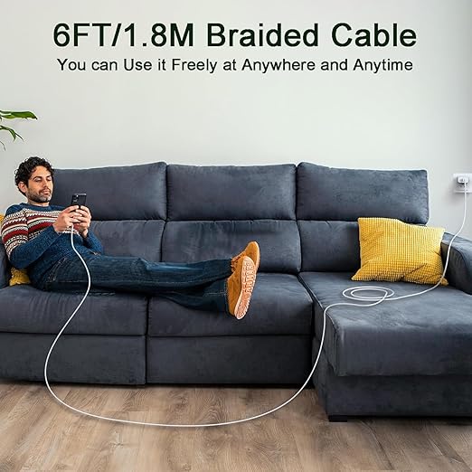 for iPhone 17 Charger, 20W USB C Fast Charging 6.6FT iPhone 16 Charger USB C Woven Cable Cord for iPhone 17/17 Air/17 Pro/17 Pro Max/16/16e/16 Pro/16 Pro Max/15/15 Plus/15 Pro/15 Pro Max/iPad/Air Pods