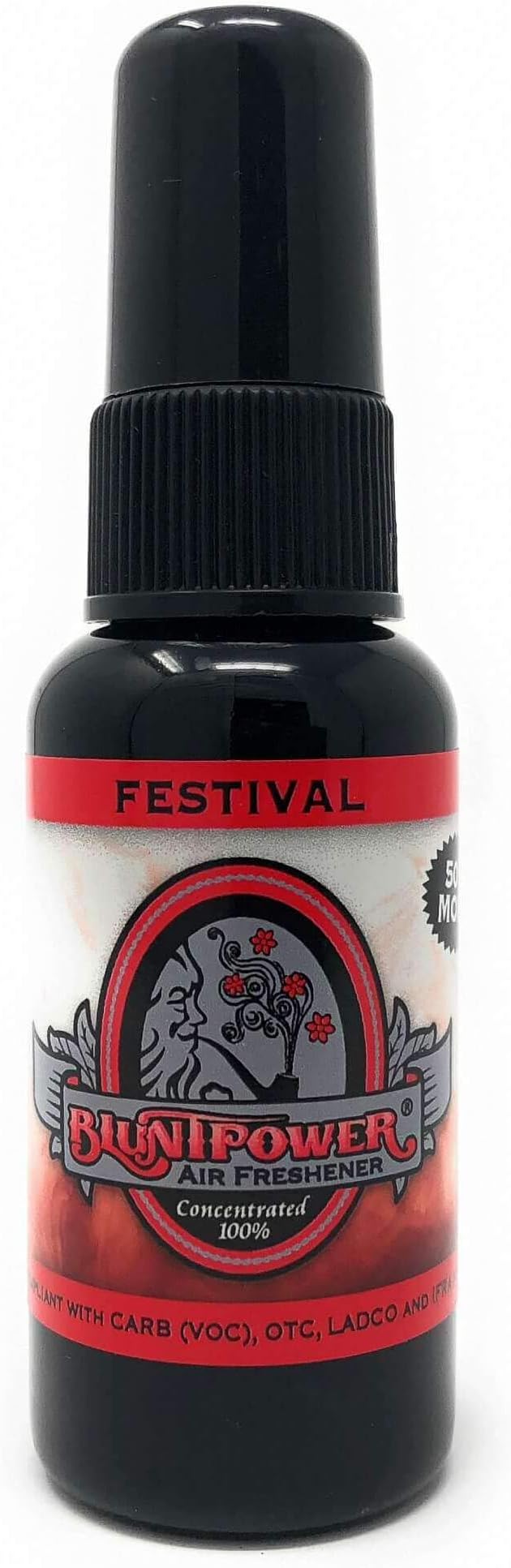 BluntPower Concentrated Air Freshener for Room and Car - Oil-Based Diffuser Spray Bottle - Long-Lasting Bathroom, Car Freshener & Odor Eliminator (Festival, 1 Pack)