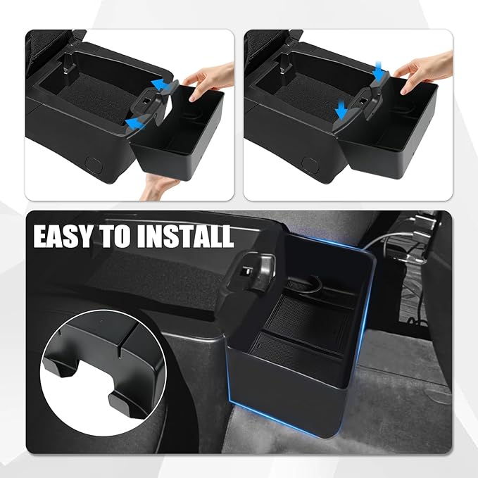 Central Console Hanging Organizer Box for Chevy Silverado GMC Sierra 1500 2019-2025 and Chevrolet Silverado/Sierra 2500HD 3500HD 2020-2025 Split-Bench Seat Only