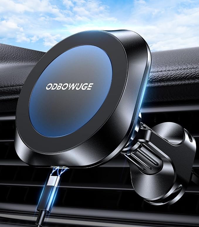 Wireless Car Charger Mount,Magsafe Car Mount Charger Compatible with iPhone 14 13/13 Pro/Max/12/12 Pro/ 12 Pro Max/ 12 Mini,15W iPhone Charger Fast Charging