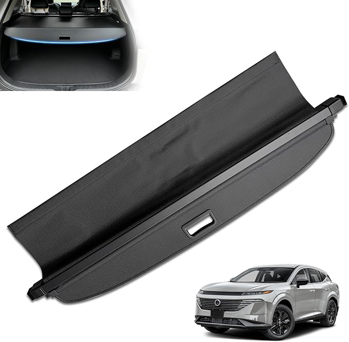 MIALUTY® Cargo Cover for 2025 2026 Nissan Murano Retractable Trunk Cover Murano Accessories Anti-Peeping Anti-Theft Privacy Screen,Trunk Luggage Shield Shade Carbon Fiber Texture