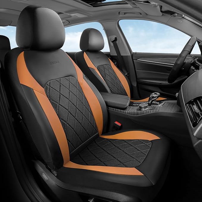 Coverado Car Seat Covers, Front Seat Covers, 2 Front Automotive Seat Cover, Mesh Breathable Seat Protectors, Universal Fit for Most Cars