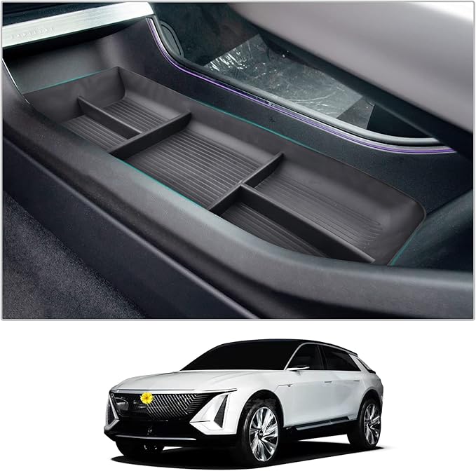 CDEFG for 2023-2025 Cadillac Lyriq Center Console Organizer 2023 2024 2025 Lyriq Lower Floor Console Tray for 2023-2025 Cadillac Lyriq Accessories Storage Box 2023-2025 Cadillac Lyriq
