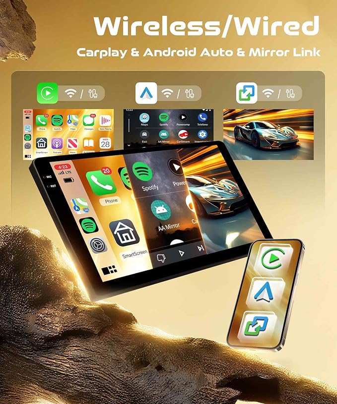 Android Car Radio for Nissan Altima 2008-2012 with Wireless CarPlay Android Auto, Orderich 4G+128G 9 Inch Touchscreen Car Stereo Mirror Link GPS Navigation WiFi Bluetooth FM RDS EQ SWC Backup Camera