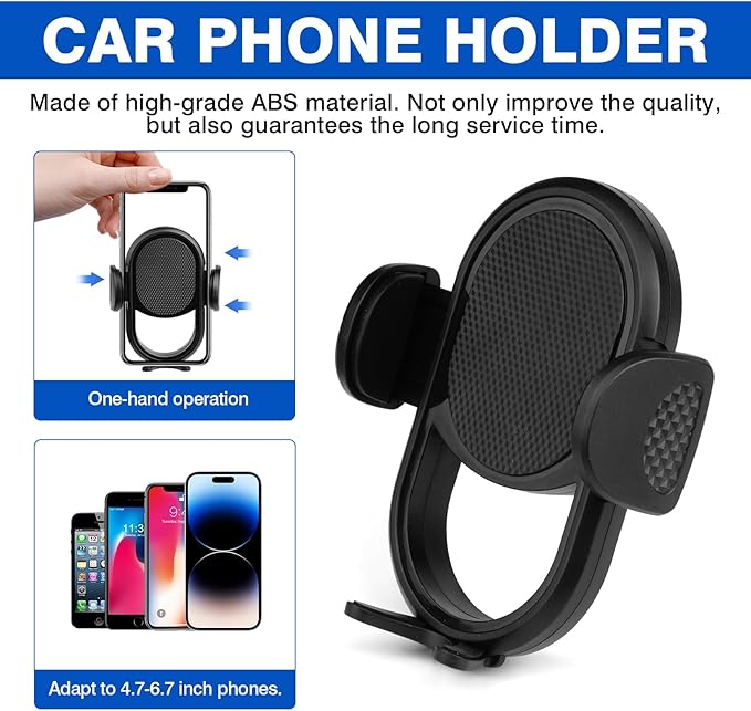 Autorder Phone Holder for Toyota Tundra 2022-2025 2026/Sequoia 2023-2025 2026 Accessories Center Console Dashboard Organizer with Gopro Mount and Card Slot 360° Rotation Phone Mount Stand