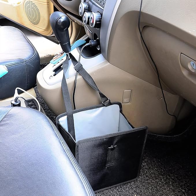 Foldable Trash Can, Hanging Waterproof Leakproof Storage Bag with Large Capacity, Car Interior Accessories (Large)