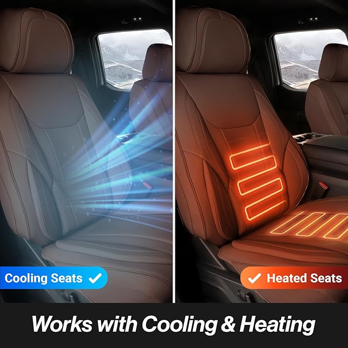 Coverland Custom Fit Car Seat Covers for Car Compatible with [Elantra, Mazda3, Passat, Impreza, Golf, Matrix] Premium Waterproof Non-Slip Interior Seat Protector [Full Set Dark Brown- Size Chart X54]