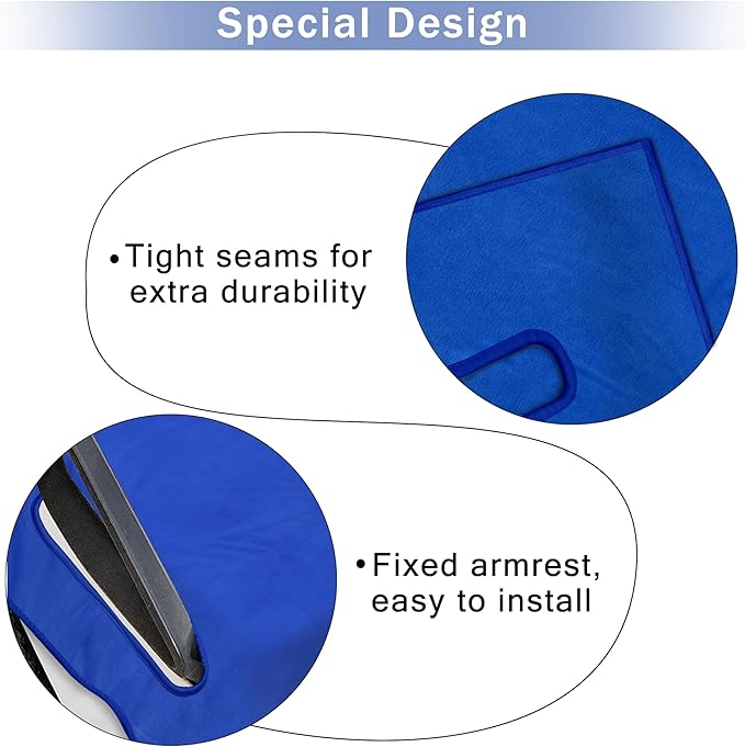 Golf Cart Seat Covers, Breathable Golf Seat Towel Blanket, Keeps Seats Dry & Comfortable in All Weather, Universal 51"x30" for EZGO, Yamaha, Club Car and More 2/4-seats Cart, Solid Dark Blue
