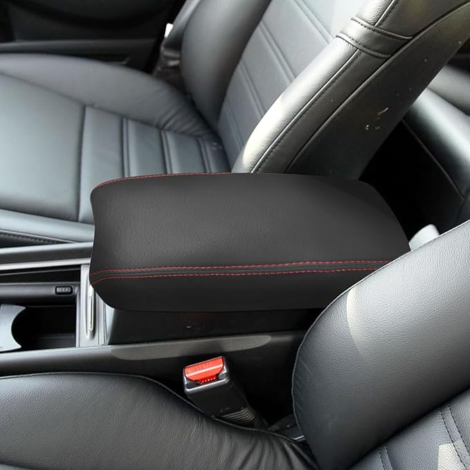 Compatible with Center Console Armrest Cover for Honda Civic 2006 2007 2008 2009 2010 2011 Leather Arm Rest Storage Box Lids Cushion Protector Pad