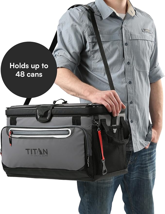 Titan by Arctic Zone Deep Freeze Cooler - Zipperless Hardbody Cooler - Deep Freeze Insulation, HardBody Liner, and SmartShelf