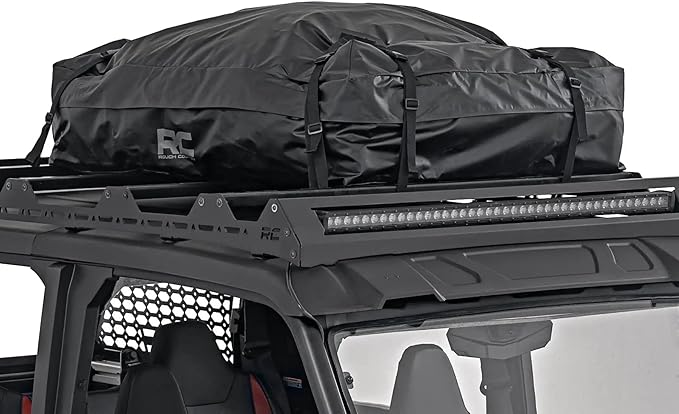 Rough Country Roof Mounted Cargo Bag - 15 Cu.Ft., Weatherproof, Includes Storage Bag, Gray Color