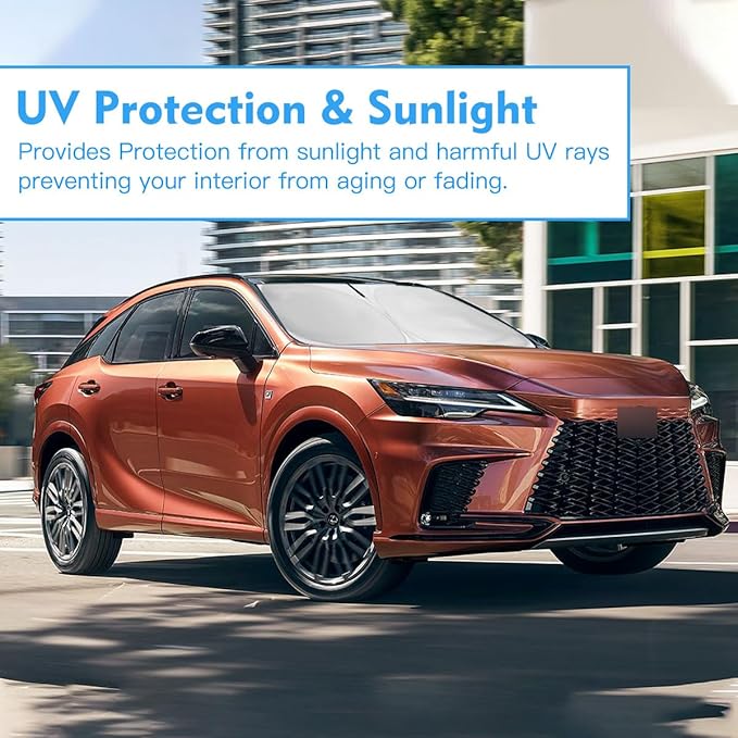 Windshield Sun Shade Fit 2026 2025 2024 2023 2022 Lexus NX NX250 NX350 NX350h NX450h+ Foldable Front Window Sunshade Accessories Sun Visor UV Protector Heat Shield Window Cover