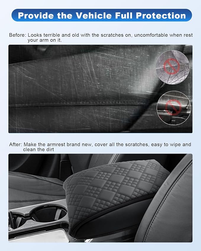 CDEFG for 2026 RDX Center Console Cover for 2025 2026 RDX Accessories Armrest Pad Middle Console Pad Arm Rest Cushion Leather Cover