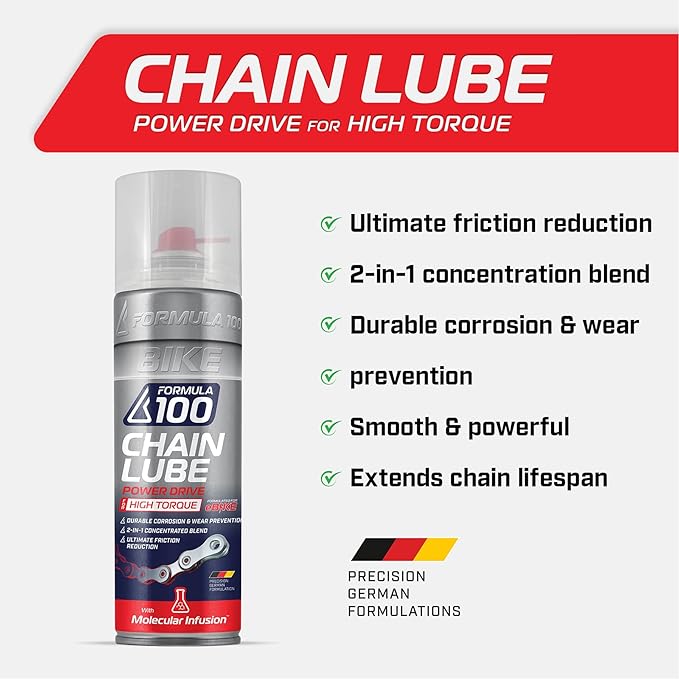 Speed Clean Degreaser & Power Drive Chain Lube for Bicycles & eBikes – Spray Cleaner Quickly Removes Grease, Dirt & Grime – Race Day Lubricant Protects Against Wear, Friction & Corrosion,