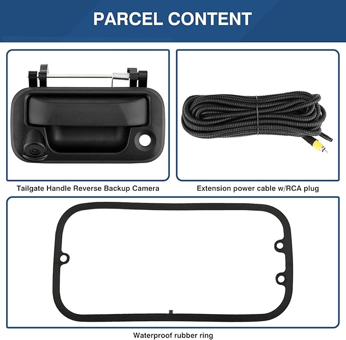 Tailgate Handle W/Reverse Backup Camera Fit for Ford F150 2004-2014,F250 F350 F450 F550 Super Duty 2008-2016,Explorer Sport Trac 2007-2010,Fit for Lincoln Mark LT 2006-2008 View Parking Camera