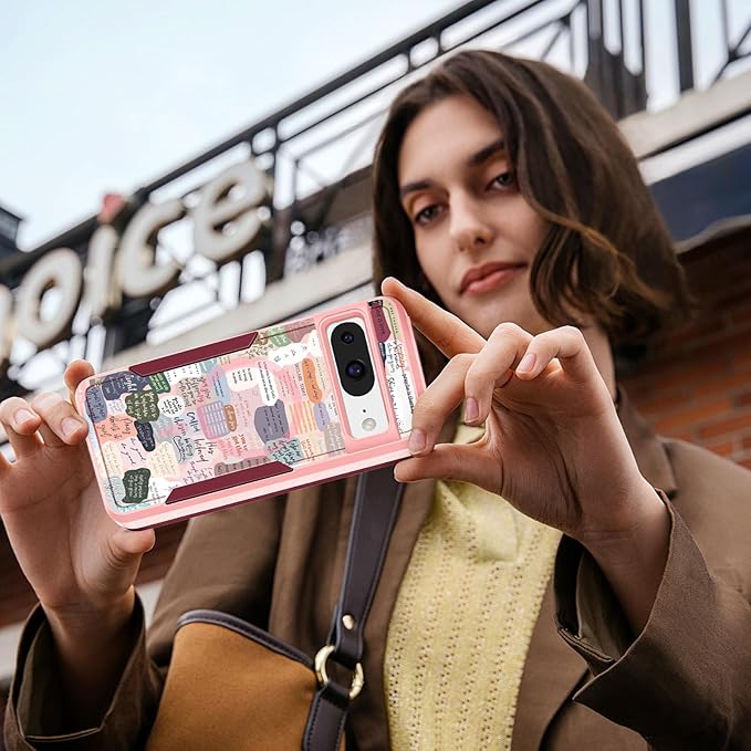 for Google Pixel 8 Case 6.2 Inch - Compatible with MagSafe Women Girls Cute Magnetic Protective Cover Girly Kawaii Unique Pretty Heavy Duty Shockproof Design for Google Pixel 8 Phone Cases