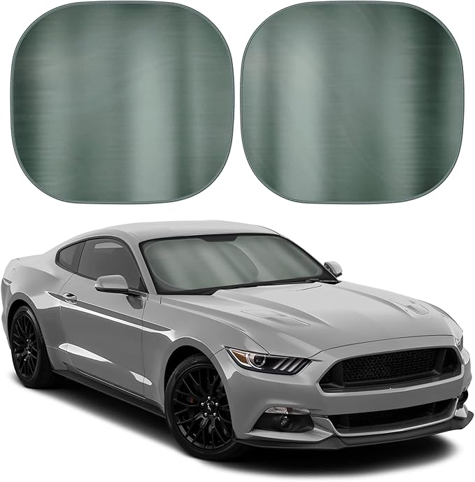 BDK 2PC Charcoal Gray Car Windshield Sun Shade – Sun Visor & Sunshade for Car Windshield – UV Rays Interior Protection - Easy Setup & Keeps Your Vehicle Cool – SUV & Truck Accessories - 31.75 x 28.75
