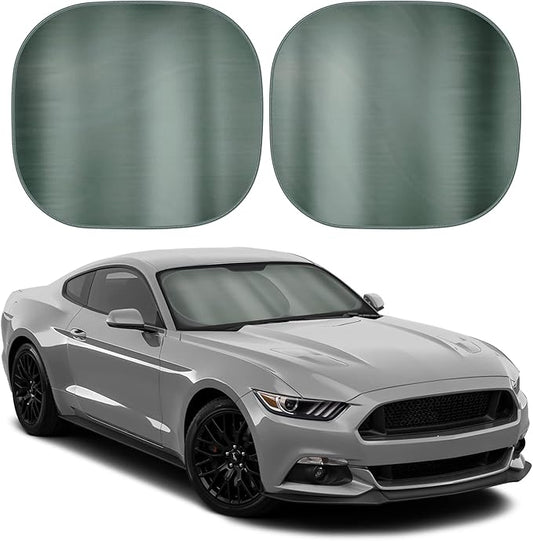 BDK 2PC Charcoal Gray Car Windshield Sun Shade – Sun Visor & Sunshade for Car Windshield – UV Rays Interior Protection - Easy Setup & Keeps Your Vehicle Cool – SUV & Truck Accessories - 31.75 x 28.75