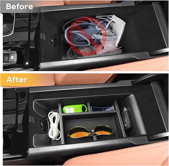 For Toyota Camry Center Console Organizer for 2025 2026 Toyota Camry (LE/SE/Nightshade/XLE/XSE) Middle Armrest Storage Tray Insert, OEM Fit, Non-Slip Waterproof 2025 2026 Toyota Camry Accessories