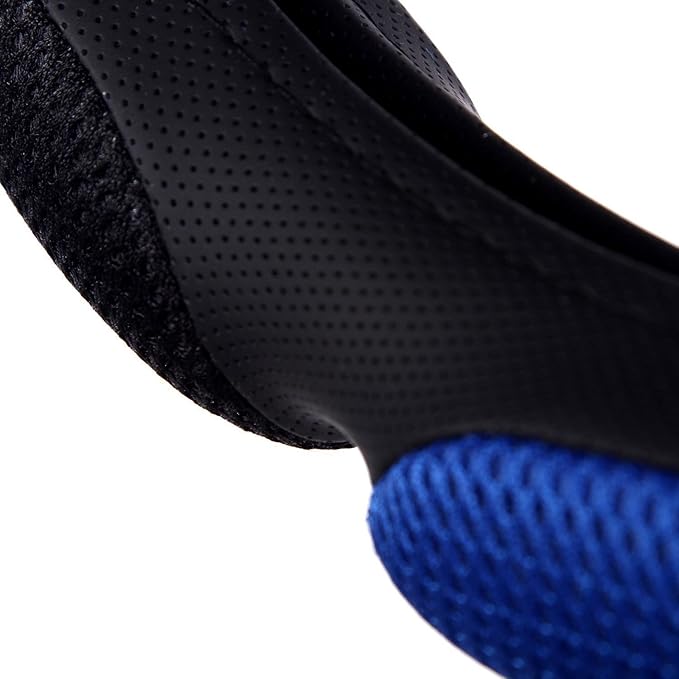 Rayauto Steering Wheel Cover -Odorless, Cooler Hands in Summer, Warmer Hands in Winter (Black Blue)