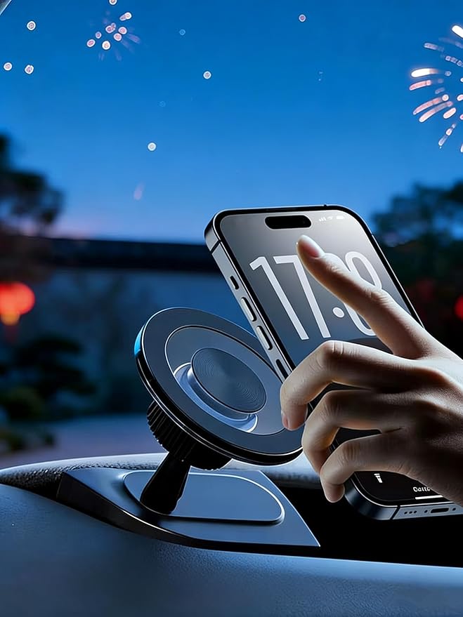 Persevere for Tesla Phone Mount Model 3 Highland 2024-2025 & Model Y Juniper 2025, 15W Qi2 Wireless Charger Strong Magnetic Holder, Fixed Driver Left Air Vent for 4-6.9" Smartphones, Anti-Slip