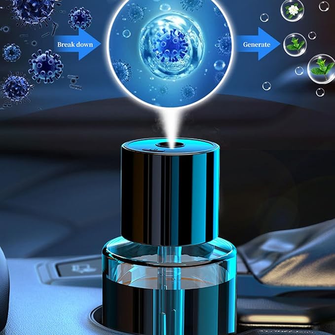 Intelligent Aromatherapy Machine,Car Air Freshener,Car Diffuser Refill,Fine Spray/Fillable/Four-Gear Adjustment/Vibration Sensing/On-Off/160ML Large Capacity Long-Lasting Fragrance(Cologne Fragrance)