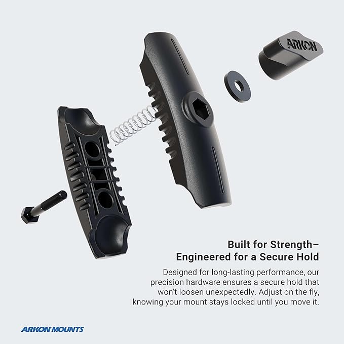 ARKON Mounts Magnetic Phone Holder with Cup Holder Mount and Dual 25mm Shaft Arm, Compatible with MagSafe-Style Attachment, Phone Mount for Cars SUVs and Trucks