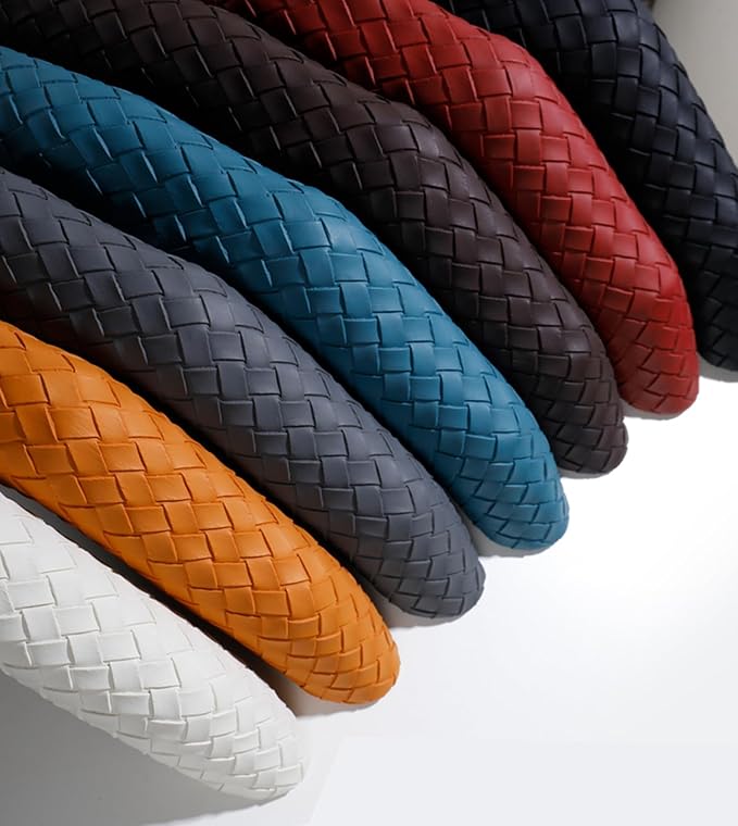 Quick Install Braided Pattern Nappa Leather Steering Wheel Grips,Woven Texture Car Steering Wheel Cover,for Women,for 14 to 15.5 inches Sedan Coupe SUV