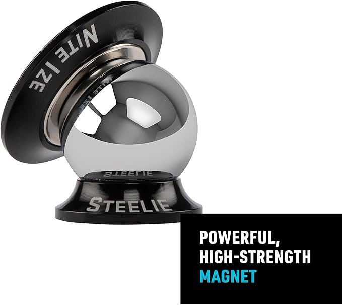 Nite Ize Steelie Orbiter Dash Kit - Magnetic Dashboard Phone Mount - Easy-to-Use & Durable Cell Phone Car Holder