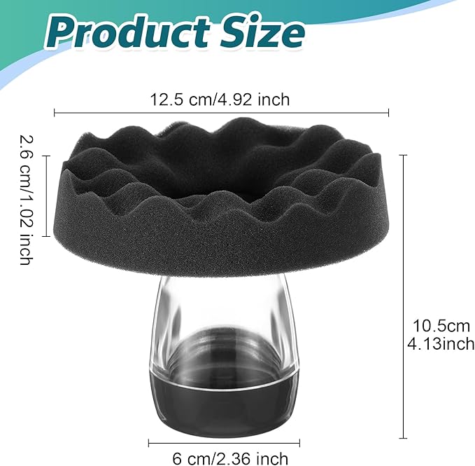 1 Pack Large Tire Shine Applicator Reusable, Tire Dressing Cleaner Applicator Works with Shine and Gels, Professional Car Detailing Foam Sponge Tool Car Cleaning Supplies