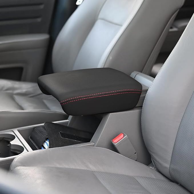 Compatible with Center Console Armrest Cover for Honda Ridgeline 2006-2014 Leather Arm Rest Storage Box Lids Cushion Protector Pad