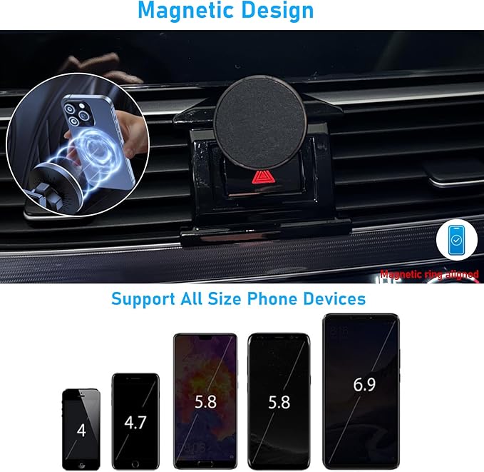 Compatible with Honda Accord Phone Holer Mount 2018-2022 for Hazard Light Slot,10th Gen Accord Air Vent Phone Holder Anti-Shake,Cell Phone Holder Mount-360 Degree Rotation Accord Phone Stand