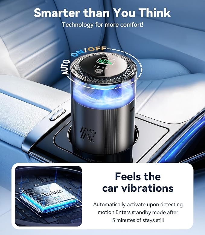 Rorhxia Smart Car Air Freshener【Enjoy Freshness, Purity, Comfort】 New Premium Scenic Diffuser | Perfume Display, Auto On/Off, Adjustable Intensity, Long Lasting Fragrance | Cologne Freshener Gifts
