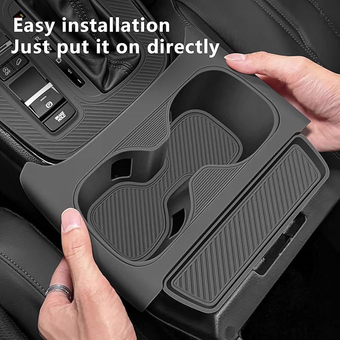 Temmis Center Console Silicone Cup Holder Kit for Honda CRV 2023-2026 (Gasoline & Hybrid), Insert Center Consel Electrostatic adsorption Cover for Honda CRV 2023-2026-Red