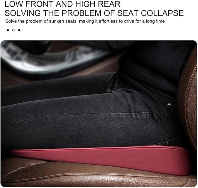 Comfortable Car Seat Cushion with Lumbar Support - Breathable Slip Booster Cushion for Office and Car Use