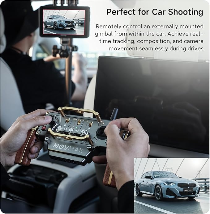 MOVMAX Incontrol Kit for DJI Ronin Stabilizers, Aluminum Remote Controller Compatible with DJI RS4 Pro, RS4, RS3 Pro, RS2 Stabilizer, Up to 15 Hours of Use with Storage Case