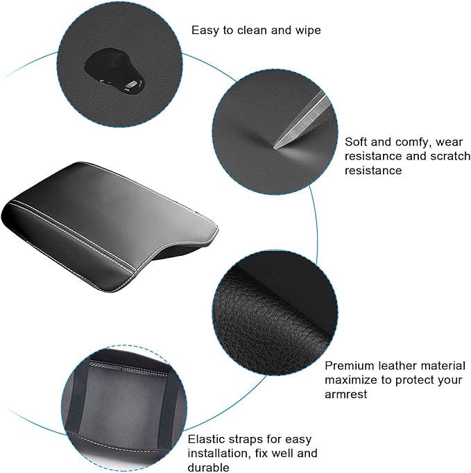 SXCY Fit for 2019 2020 2021 2022 2023 Ford Ranger Armrest Cover 2023 Ranger Center Console Cover 2023 Ranger Console Cushion Pad 2023 Ranger Seat Box Cover Protection 2022 2023 Ranger Accessories