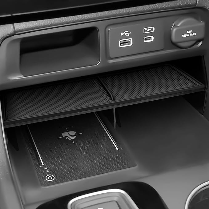 YOJOJOCO Center Console Tray Organizer Compatible with Honda 2023 2024 2025 2026 Pilot ＆ 2026 Passport Accessories Black ABS Plastic Material Insert Tray Pallet Storage