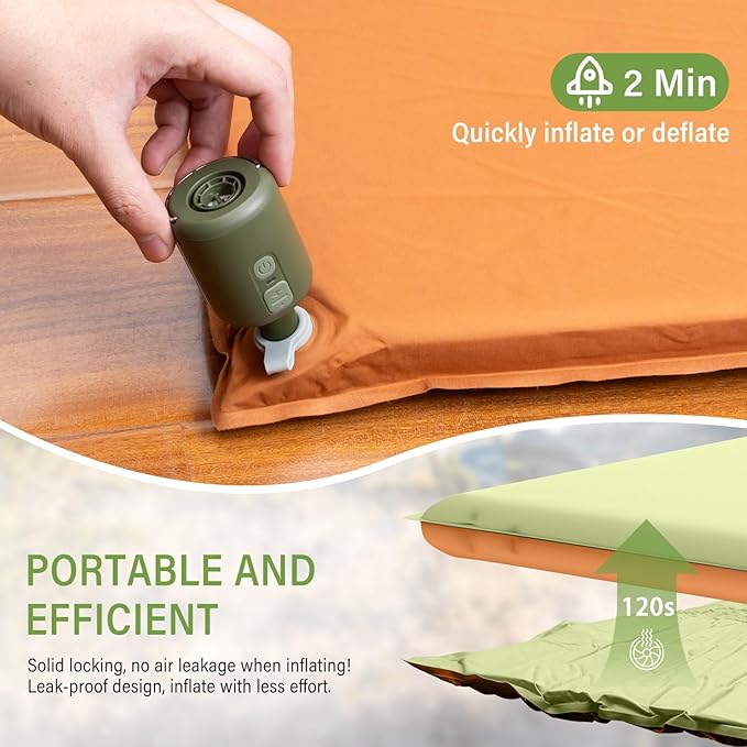 SUV Air Mattress Car Bed Camping, Inflatable Car Camping Pad with Air Pump, Ultrathick Memory Foam Camping Mattress, 9.0 R-Value Insulated Sleeping Pad 2 Person, Camp Mat for Hiking and Backpacking