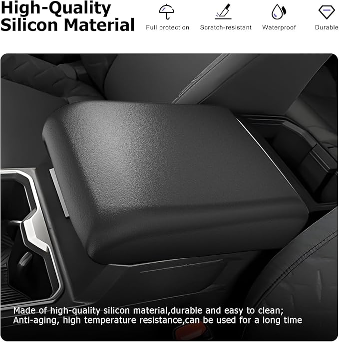 LUWU 2026 Tacoma Center Console Cover Hidden Storage Box Compatible with 2024 2025 2026 Toyota Tacoma Accessories Silicon Material Armrest Cover Center Console Hidden Organizer Box (2 in 1 Design)