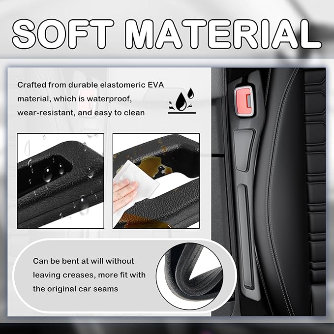 2PCS Upgraded Car Seat Gap Filler Organizer with Phone Holder,2 in 1 Car in Between Cars Seat Catcher for Filling Gaps,Versatile Cars Gap Seats Filler as Under Seats Storage