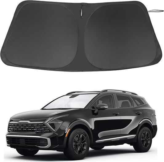 Windshield Sun Shade Custom Fit for 2023 2024 2025 2026 Kia Sportage NQ5 Accessories Foldable Sunshade Sun Blocker Protect Car from Sun Rays & Heat Damage Keep Car Cooler