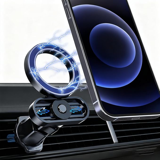 Mag-Safe Car Mount, Adjustable [Quick Install] Ultra Magnetic car phone holder, Air Vent Phone Holders for Your Car, Car Accessories Fit for iPhone 17 16 Pro Max 15 14 13 12 Plus Mini for Men Women