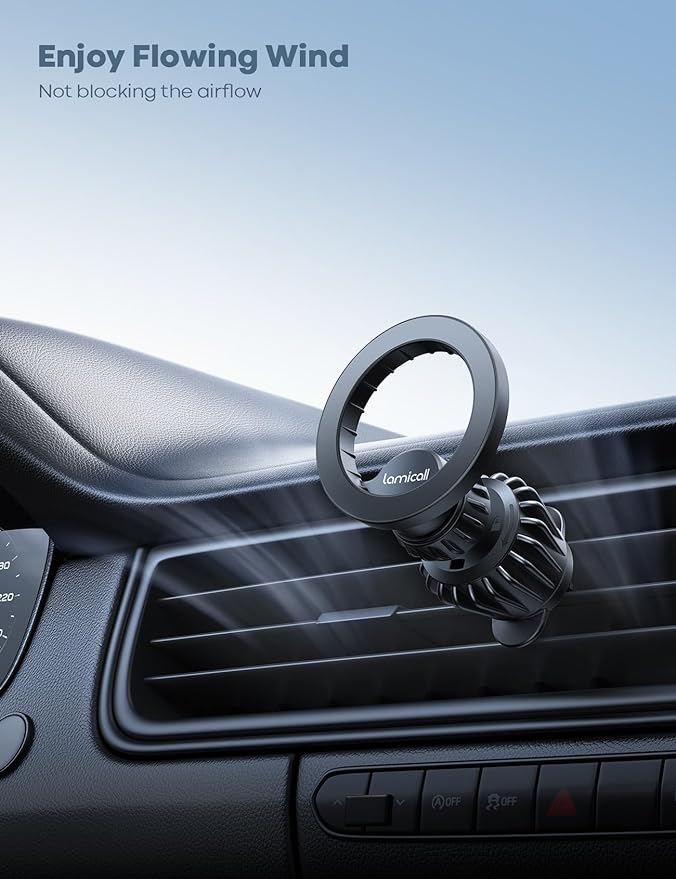 Lamicall for MagSafe Car Mount - [20 Super Magnets] Magnetic Phone Holders for Your Car, Air Vent Phone Holder Car, HandsFree Cell Phone Holder Accessories for Women fit iPhone 17 Pro Max Mothers Day
