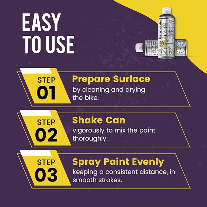Spray.Bike Spray Paint | Designed Mainly for Bicycles | Multi-Use Acrylic Spray Paint for Metal, Plastic | High Coverage Bike Paint, 400ml, Elderberry