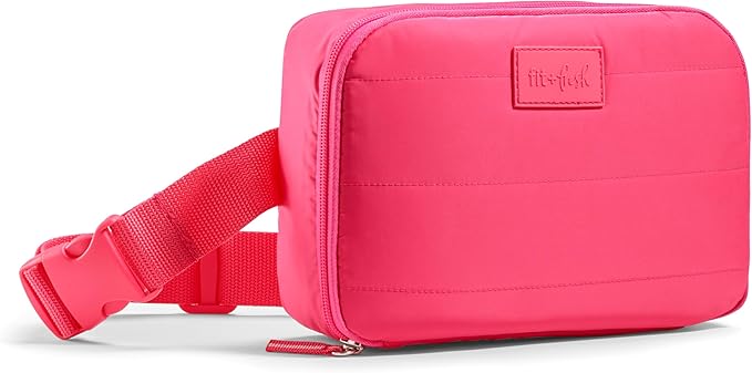 Fit & Fresh Insulated Belt Bag, Small Insulated & Leakproof Cooler, Adjustable Fanny Pack for Women, Small Soft Cooler, Crossbody Bags for Women, Hot Pink