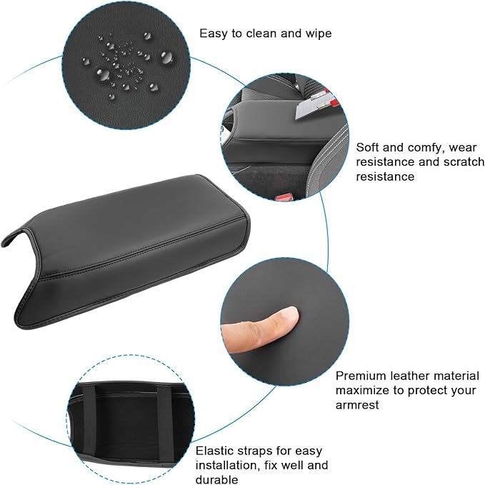 SXCY for 2025 2026 Mitsubishi Outlander Armrest Cover [Outlander Gas Only] for 2025 2026 Mitsubishi Outlander Accessories 2025 2026 Outlander Center Console Cover Middle Console Cover (Thin Cover)