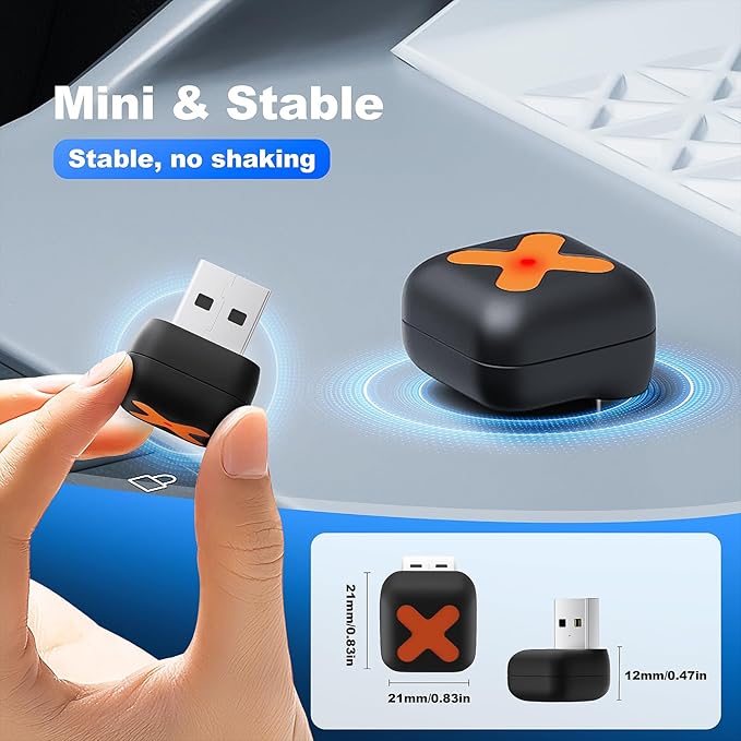 2 in 1 Mini Android Auto and Wireless CarPlay Adapter Convert Factory Wired to Wireless Dongle, Compact Size USB CarPlay Wireless Stick AAndroid Auto Adapter for iOS 12+/Android No Delay