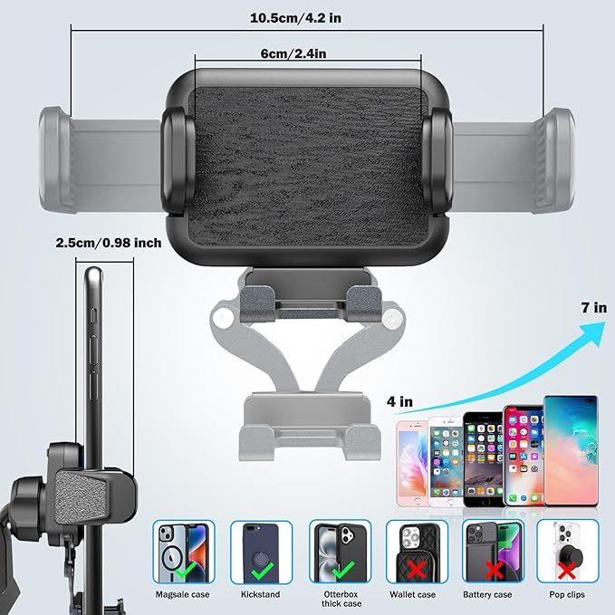 Metal Phone Mount for 2021-2024 Ford F-150 and 2021-2023 Ford Raptor Shakeproof Dash Mount Holder Cool Ford Accessory